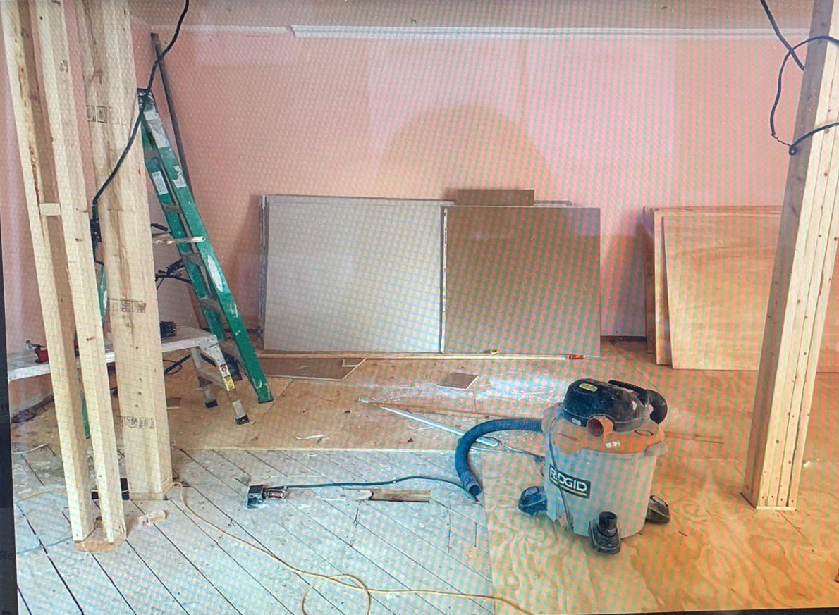 Kitchen during construction
