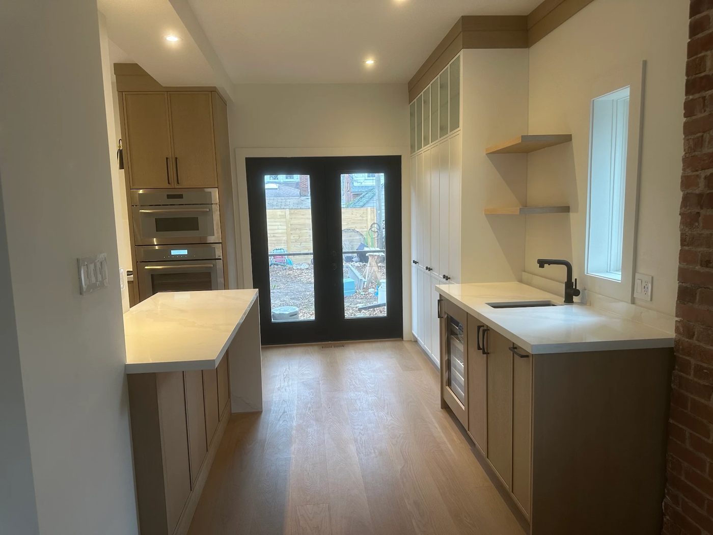 Kitchen with new cabinets and countertops